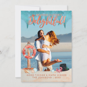 Tropische Feestdagen Kerstmis in Florida Foto Feestdagenkaart