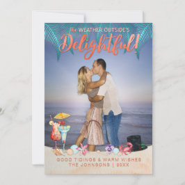 Tropische Feestdagen Kerstmis in Florida Foto Feestdagenkaart