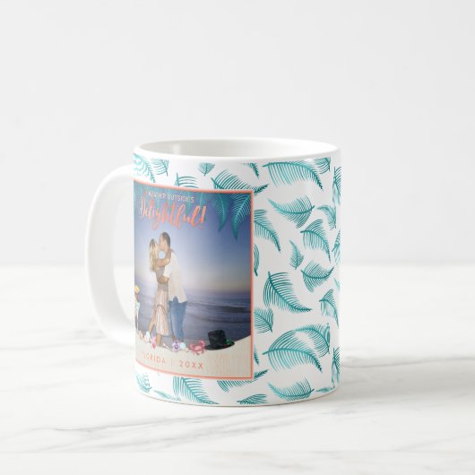 Tropische Feestdagen Kerstmis op de foto van Trope Koffiemok (Voorkant links)