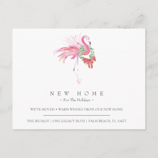 Tropische Feestdagen Nieuwe startaankondiging Briefkaart (Voorkant)