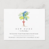 Tropische Feestdagen Nieuwe startaankondiging Briefkaart (Voorkant)