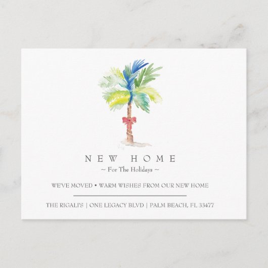 Tropische Feestdagen Nieuwe startaankondiging Briefkaart (Voorkant)