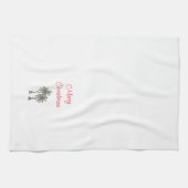 Tropische feestelijke kerstpalmbomen theedoek (Horizontaal)