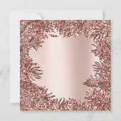 Tropische fern Leafs omhuld Roos Gold Pink Metalli Kaart (Achterkant)