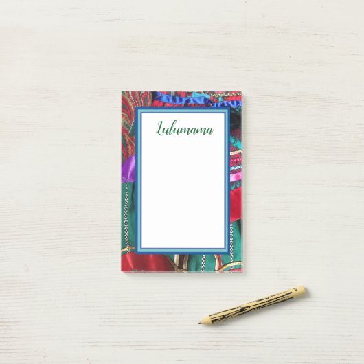 TROPISCHE FESTIEVE RIBBEN POST-IT® NOTES (Op bureau)