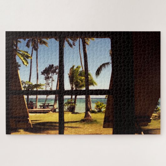 Tropische Fiji Beach Scene 20x30 1014pc jpcnm Legpuzzel (Horizontaal)
