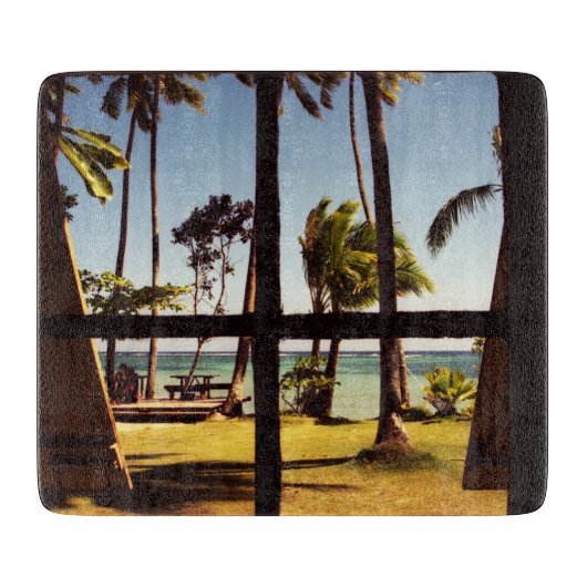 Tropische Fiji Beach Scene cbcnm Snijplank (Voorkant)
