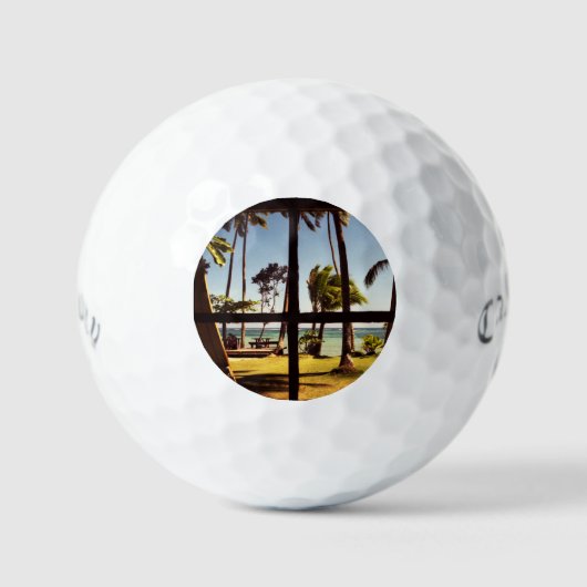 Tropische Fiji Beach Scene css gbcnm Golfballen (Voorkant)