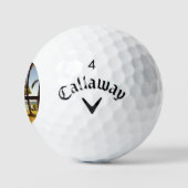 Tropische Fiji Beach Scene css gbcnm Golfballen (Logo)
