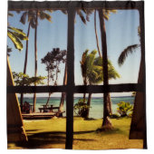 Tropische Fiji Beach Scene sccn Douchegordijn (Voorkant)