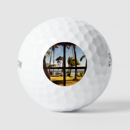 Tropische Fiji Beach Scene SSF GBCNA Golfballen