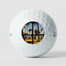 Tropische Fiji Beach Scene TMTP5 GBCNA Golfballen