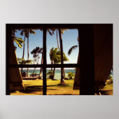 Tropische Fiji Beach Scene wapcan Poster (Voorkant)