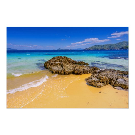 Tropische Filipijnen Sandy Beach Island Poster (Voorkant)