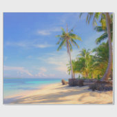 Tropische Filipijnen strand Palm Paradise Cadeaupapier (Vlak)