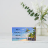 Tropische Filipijnen strand Palm Paradise Visitekaartje (Staand voorkant)
