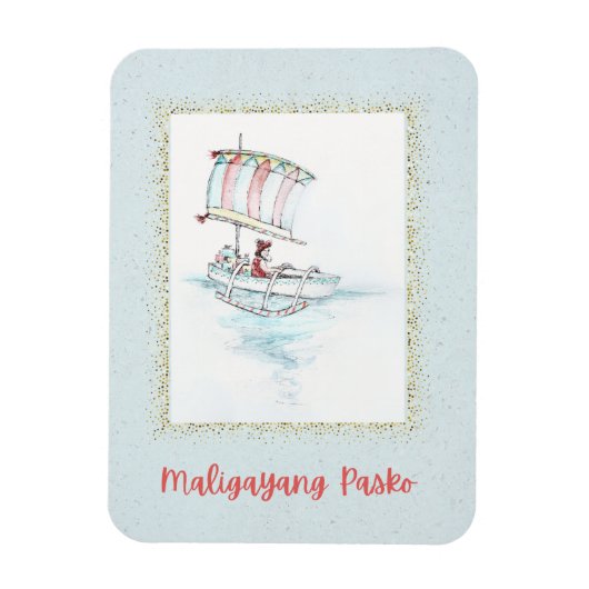 Tropische Filipijnse kerst Vinta Ref magneet (Verticaal)