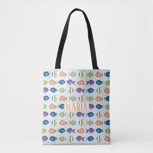 Tropische FIsh Pattern All-Over-Print Canvas tas (Voorkant)