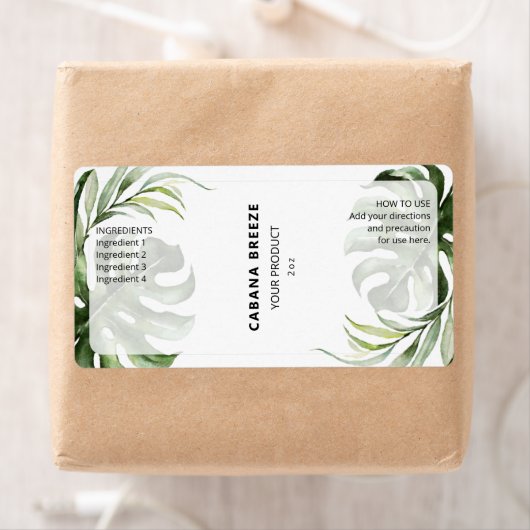 Tropische flacondopperlabels etiket (Insitu)