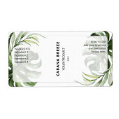 Tropische flacondopperlabels etiket (Voorkant)