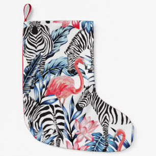 Tropische flair: Flamingo Zebra Paradise Kleine Kerstsok