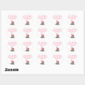 Tropische Flamingo - Aanbiddingskaarslabel Ronde Sticker (Vel)