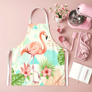 Tropische Flamingo Aquarel & Geometrisch Patroon Schort