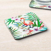 Tropische flamingo art. drankjes onderzetter (Linkerzijde)