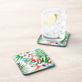 Tropische flamingo art. drankjes onderzetter (Rechterzijde)