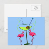 Tropische Flamingo Art Gifts Briefkaart (Voorkant / Achterkant)