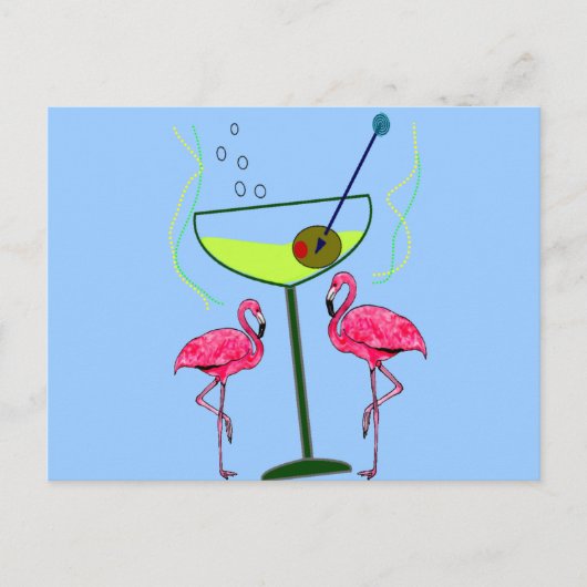 Tropische Flamingo Art Gifts Briefkaart (Voorkant)