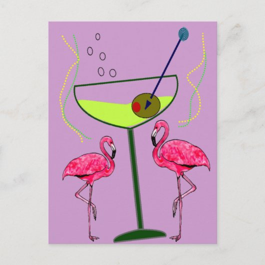 Tropische Flamingo Art Gifts Briefkaart (Voorkant)