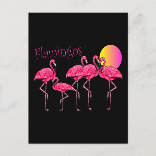 Tropische Flamingo Art Gifts Briefkaart (Voorkant)