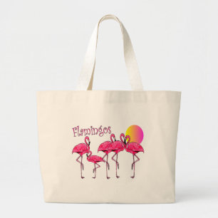 Tropische Flamingo Art Gifts Grote Tote Bag