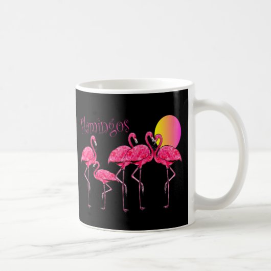 Tropische Flamingo Art Gifts Koffiemok (Rechts)