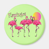 Tropische Flamingo Art Gifts Magneet (Voorkant)