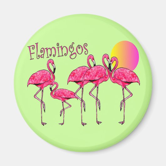 Tropische Flamingo Art Gifts Magneet (Voorkant)