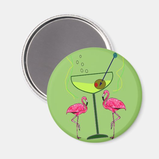 Tropische Flamingo Art Gifts Magneet (Voorkant / Achterkant)