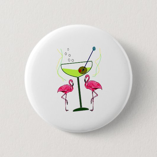 Tropische Flamingo Art Gifts Ronde Button 5,7 Cm (Voorkant)