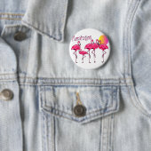 Tropische Flamingo Art Gifts Ronde Button 5,7 Cm (In situ)