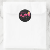 Tropische Flamingo Art Gifts Ronde Sticker (Tas)
