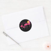 Tropische Flamingo Art Gifts Ronde Sticker (Envelop)