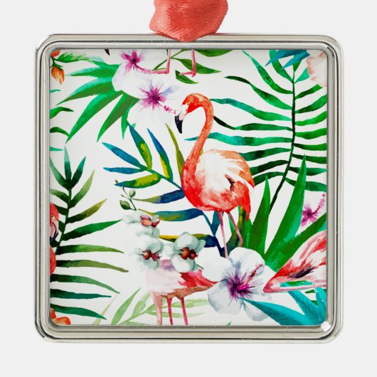 Tropische flamingo art. metalen ornament (Voorkant)