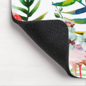 Tropische flamingo art. muismat (Hoek)