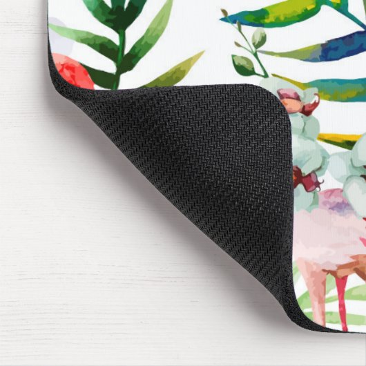 Tropische flamingo art. muismat (Hoek)