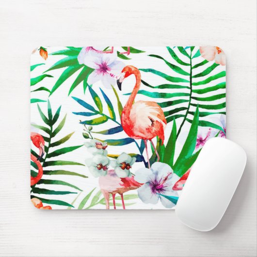 Tropische flamingo art. muismat (Met muis)