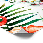 Tropische flamingo art. poster (Hoek)