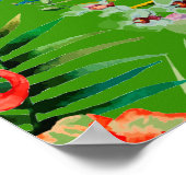 Tropische flamingo art. poster (Hoek)
