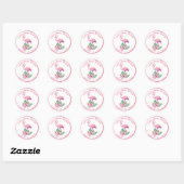 Tropische Flamingo Baby Shower Favor Sticker (Vel)