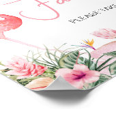 Tropische Flamingo Baby shower gunsten Poster (Hoek)